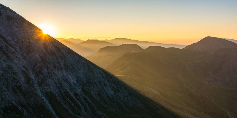 Am Hirzer am Morgen mit Blick Richtung Osten